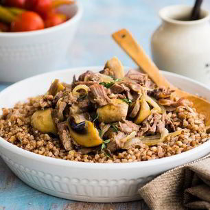 Рецепт Гречневой каши с грибами и индейкой