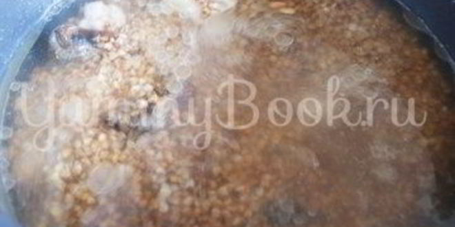 Рецепт гречневой каши с мясом и грибами в мультиварке