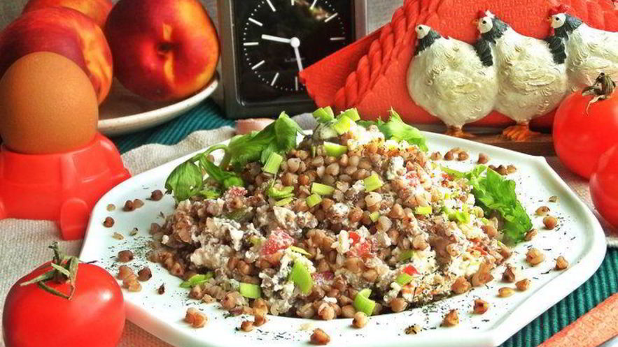 Рецепт гречневой каши с несладким творогом