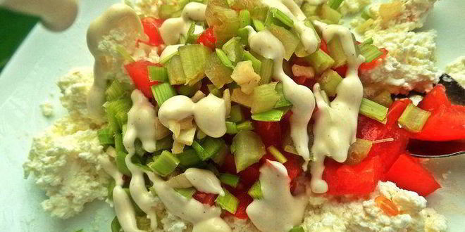 Рецепт гречневой каши с несладким творогом