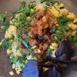 Рецепт Гороховой каши с баклажанами