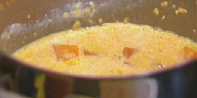 Рецепт кукурузной каши с тыквой и грецкими орехами