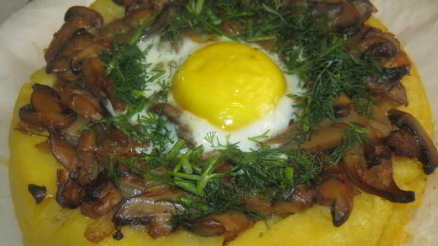 Рецепт мамалыги с грибами