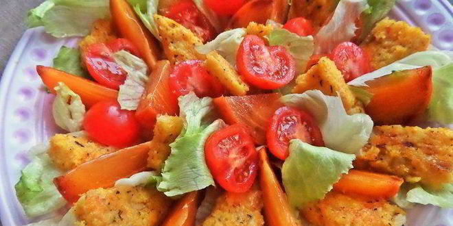 Рецепт поленты с беконом и овощами