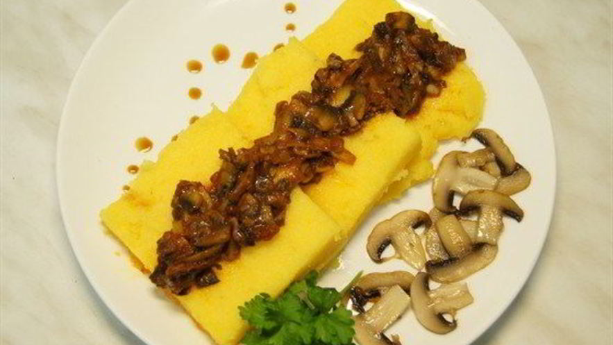 Рецепт поленты с грибами