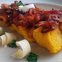 Рецепт Поленты с грибным рагу и овощами