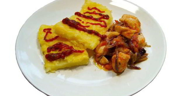 Рецепт поленты с курицей