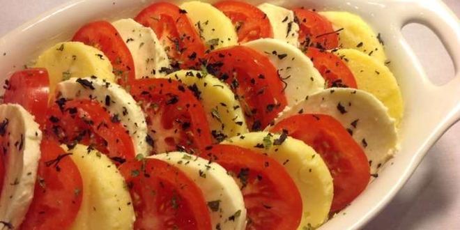 Рецепт поленты с сыром и помидорами