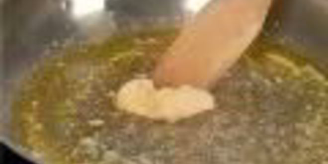 Рецепт поленты с сыром, песто и нутом