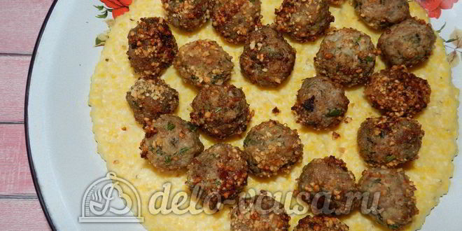 Рецепт поленты с тефтелями