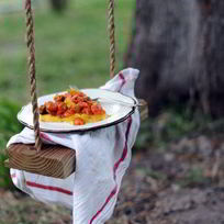 Рецепт Поленты с томатным соусом и базиликом