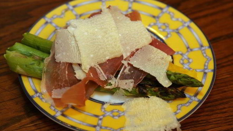 Рецепт поленты со спаржей