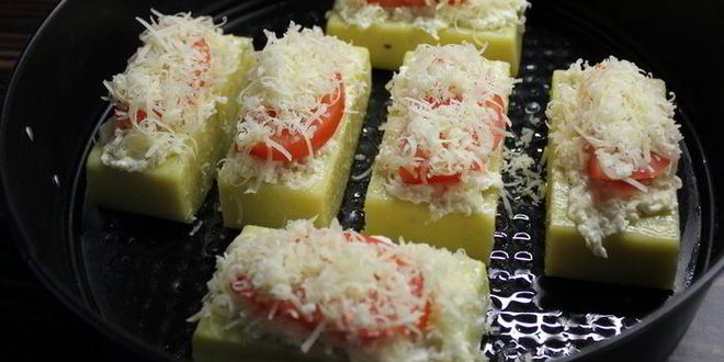 Рецепт запеченной поленты под пармезаном