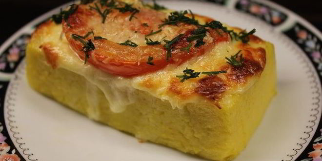 Рецепт запеченной поленты под пармезаном