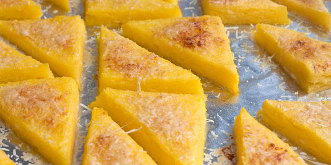 Рецепт запеченной поленты с пармезаном