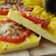 Рецепт Запеченной поленты с вялеными томатами и пармезаном