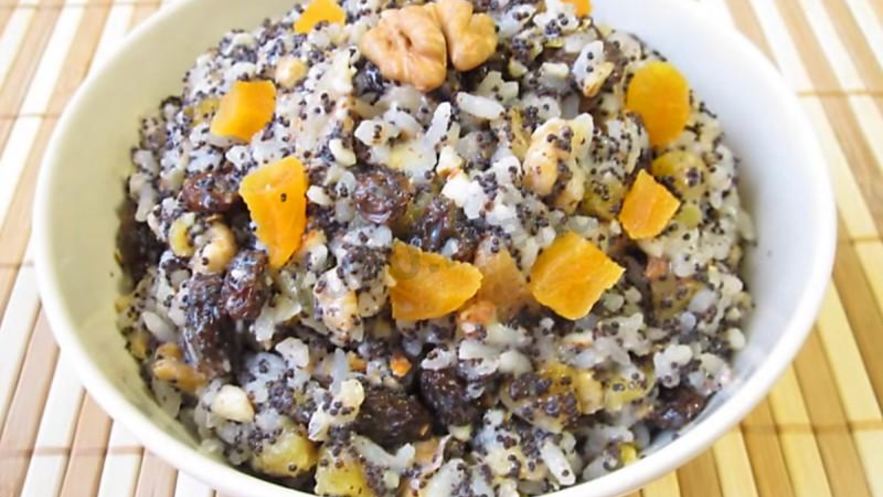 Рецепт кутьи на рождество из риса с изюмом