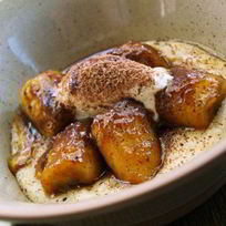 Рецепт Манной каши с соте из бананов и кремом из маскарпоне