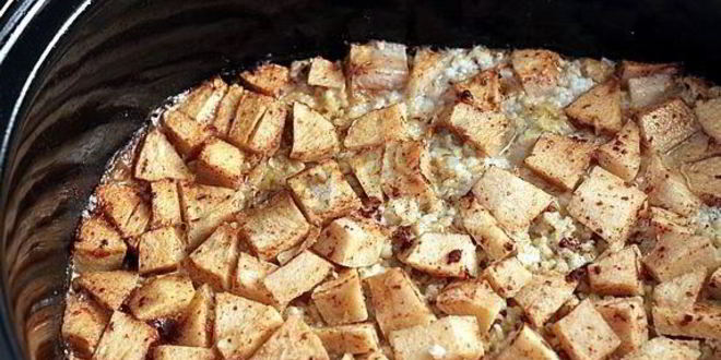 Рецепт ночной овсяной каши с яблоками и орехами в мультиварке