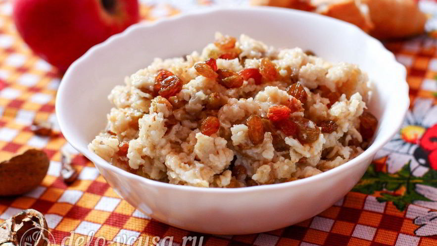 Рецепт овсяной каши с изюмом