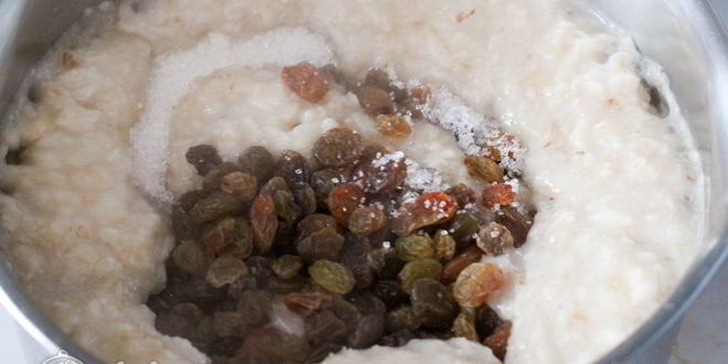 Рецепт овсяной каши с изюмом