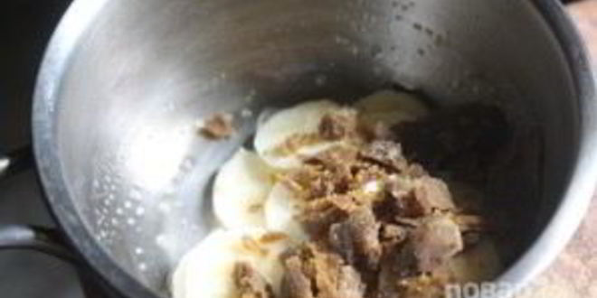 Рецепт овсяной каши с карамелью и бананом