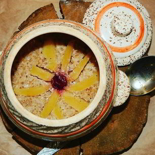 Рецепт Овсяной каши с орехами и яблоками в духовке