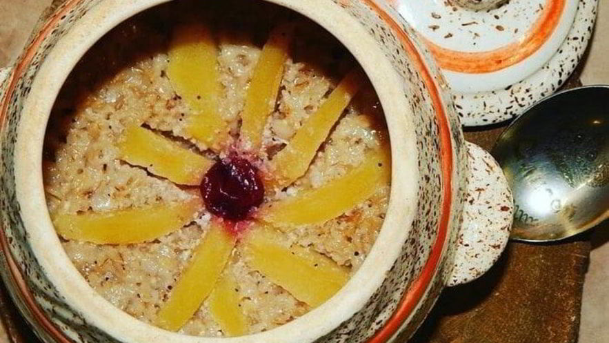 Рецепт овсяной каши с орехами и яблоками в духовке