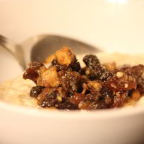 Рецепт Овсяной каши с пряным яблочным конфитюром