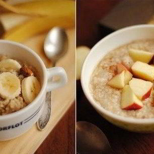 Рецепт Овсянки на воде с яблоками