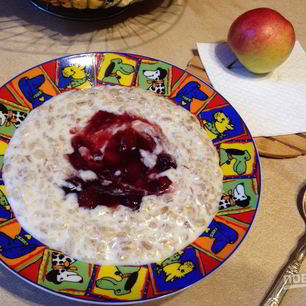 Рецепт Овсянки с вареньем