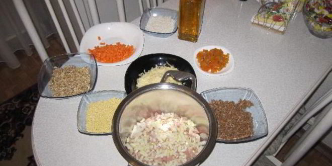 Рецепт каши с курицей и курагой