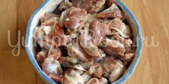 Рецепт перловой каши с куриными желудочками в мультиварке