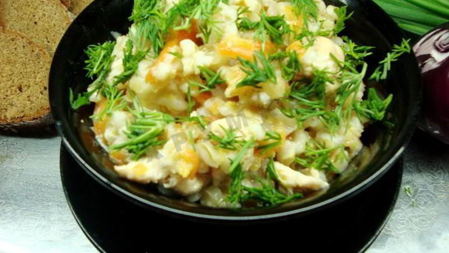 Рецепт перловой каши с курицей в мультиварке