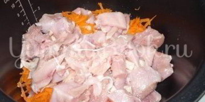 Рецепт перловой каши с томатом и курицей из мультиварки