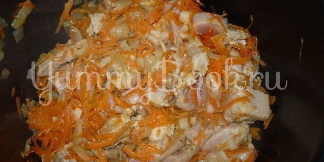 Рецепт перловой каши с томатом и курицей из мультиварки