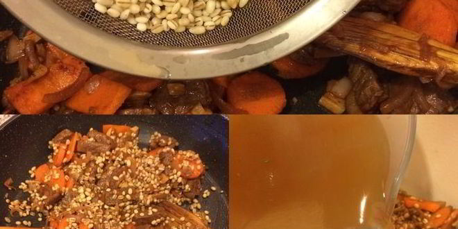 Рецепт перловки с мясом и белыми грибами