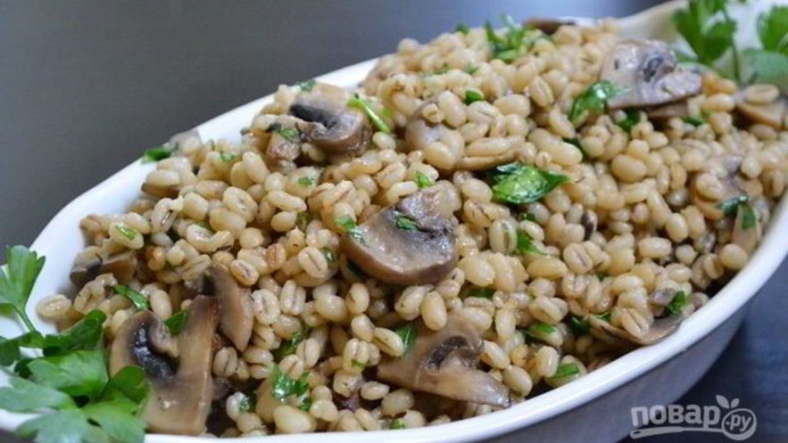 Рецепт перловки с шампиньонами