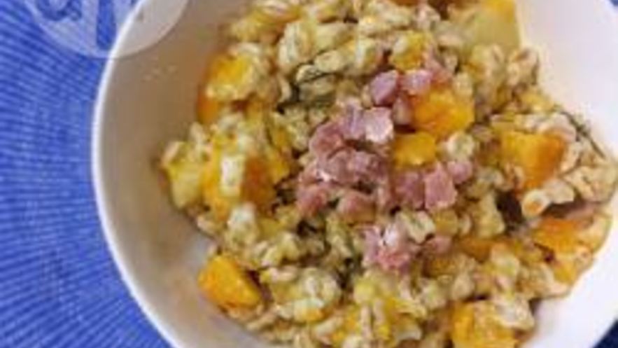 Рецепт перловки с тыквой и грудинкой