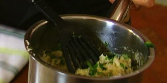 Рецепт перловки с зеленью и сыром