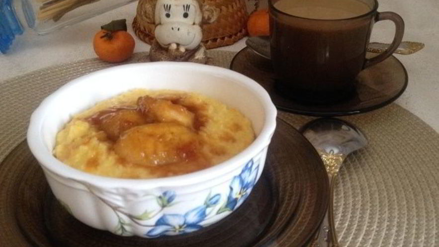 Рецепт апельсиновой пшенной каши с карамельным бананом