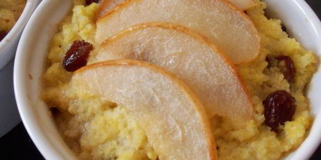 Рецепт каши пшенной с грушами и изюмом