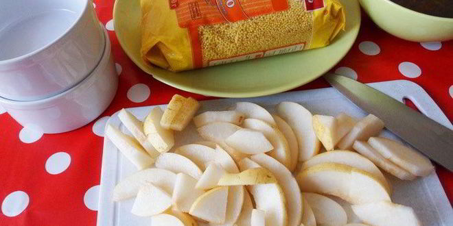 Рецепт каши пшенной с грушами и изюмом