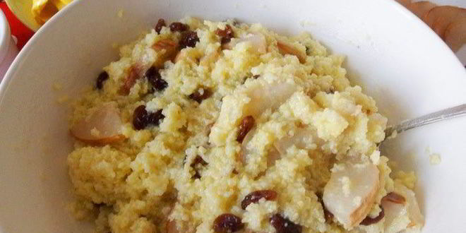 Рецепт каши пшенной с грушами и изюмом