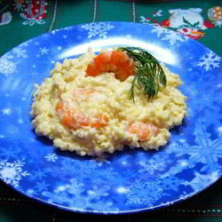 Рецепт Каши пшенной с креветками