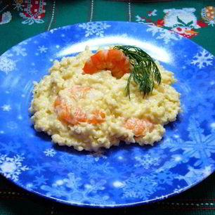 Рецепт Каши пшенной с креветками