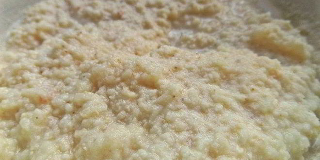 Рецепт каши пшенной, запеченной под персиком