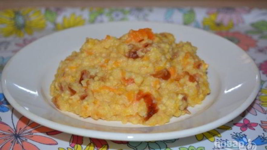 Рецепт молочной пшенной каши с тыквой