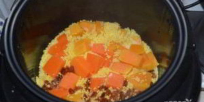 Рецепт молочной пшенной каши с тыквой