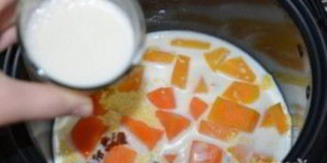 Рецепт молочной пшенной каши с тыквой